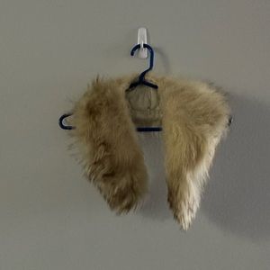 Real Fur collar / scarf Beige for Winter Coat Jacket